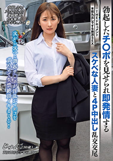 THE ドキュメント 本能丸出しでする絶頂SEX 勃起したチ〇ポを見せられ即発情するスケベな人妻と4P中出し乱交交尾 末広純