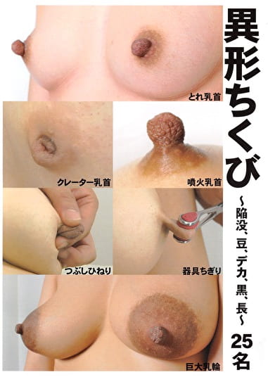 異形ちくび ～陥没、豆、デカ、黒、長～