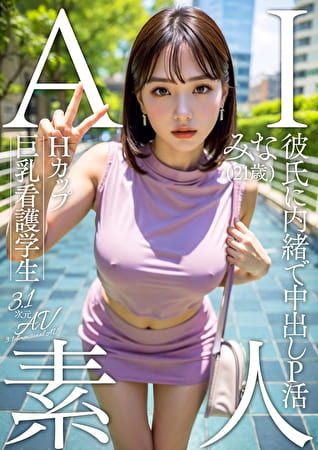 AI素人 Hカップ巨乳看護学生 みな（21歳）【3.1次元】