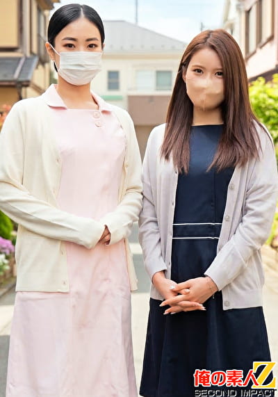 ガチ歯科衛生士さんプライベートお口セックス しのさん（22）とみなさん（23）