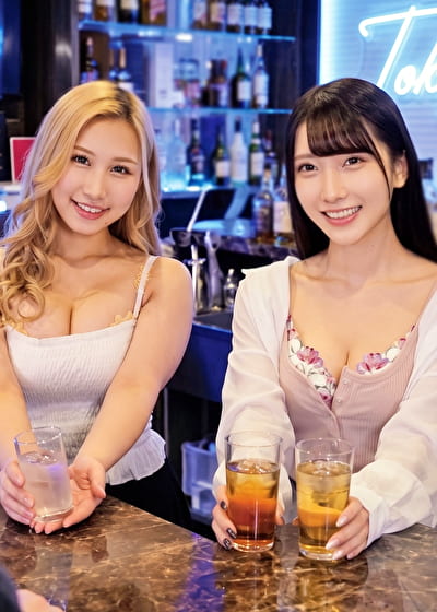 ガールズバー生ちん串刺し集団～非道行為でぶっ壊されたキャスト2名～ ココナ／ひかる
